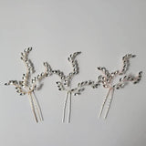 Opal Crystal Bridal Hair Pin Set