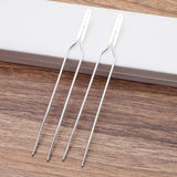 10pcs/lot 15*132mm Hair Fork Blank Metal DIY Hair Accessories For Women