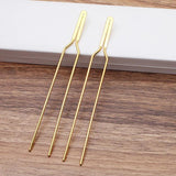 10pcs/lot 15*132mm Hair Fork Blank Metal DIY Hair Accessories For Women