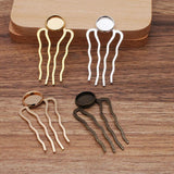 20pcs/lot Bridal Hair Comb Base Hair Clips Insert Metal Comb Hair Accessories