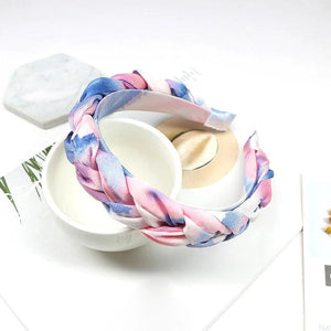 Gradient Braid Hairband Women Knot Headband Vintage Twist Hair Accessories