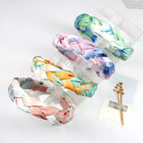 Gradient Braid Hairband Women Knot Headband Vintage Twist Hair Accessories