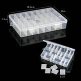 Adjustable Jewelry Container Box Case 24 Slots Plastic Storage Beads Earrings