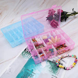 Adjustable Jewelry Container Box Case 24 Slots Plastic Storage Beads Earrings