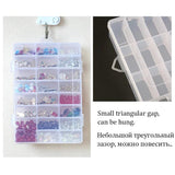Adjustable Jewelry Container Box Case 24 Slots Plastic Storage Beads Earrings