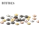 4 6 8mm Coin Spacer Copper Beads for Jewelry Making DIY 30pcs
