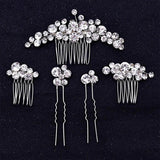 Rhinestone Flower Hair Clip Pins Headpiece Gift