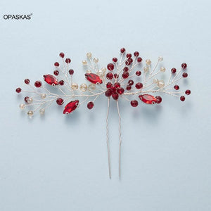 Bridal Rhinestone Hairpin Fork Wedding Hair Clip