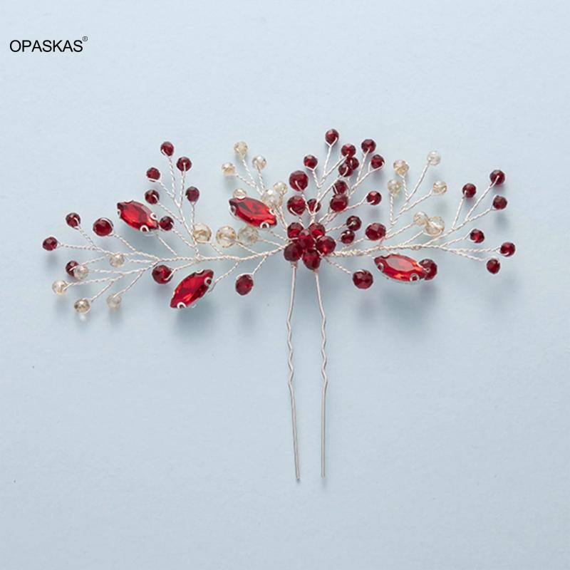Bridal Rhinestone Hairpin Fork Wedding Hair Clip