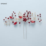 Bridal Rhinestone Hairpin Fork Wedding Hair Clip