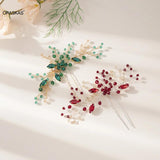 Bridal Rhinestone Hairpin Fork Wedding Hair Clip
