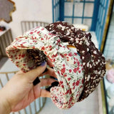 Floral Print Knot Hairband Women Girls Headband