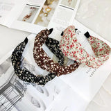 Floral Print Knot Hairband Women Girls Headband