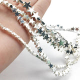 Silver Plated Star Hematite Beads Charm Spacer 4/6/8/10mm
