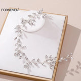 Sparkly Rhinestone Leaf Headband for Women and Girls