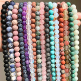 Natural Matte Turquoises Howlite Agates Amazonite Quartz Beads 15''