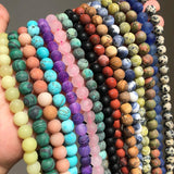 Natural Matte Turquoises Howlite Agates Amazonite Quartz Beads 15''