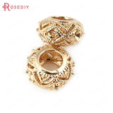6PCS 18K Brass Spacer Beads for Women