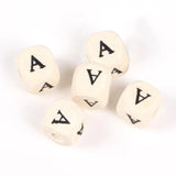 50Pcs-200Pcs A-Z Letter Square Natural Wooden Beads 10mm Alphabet Wood Beads