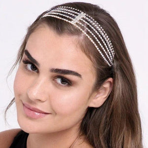 Elastic Crystal Headband Bridal Wedding Hair Accessories