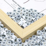 Football Pattern Clay Spacer Beads For Jewelry Making