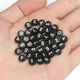 200-500pcs Mixed 7*4mm Digital Acrylic Spacer Beads for Jewelry Making DIY