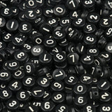 200-500pcs Mixed 7*4mm Digital Acrylic Spacer Beads for Jewelry Making DIY