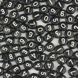 200-500pcs Mixed 7*4mm Digital Acrylic Spacer Beads for Jewelry Making DIY