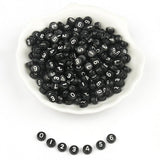 200-500pcs Mixed 7*4mm Digital Acrylic Spacer Beads for Jewelry Making DIY