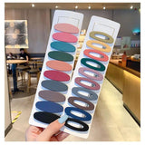 10PCS Geometric Matte Hairpins Sweet Hair Clip Barrette Hair Accessories