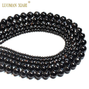 100% Natural Tourmaline Round Gem Stone Beads 4/6/8/10/12mm