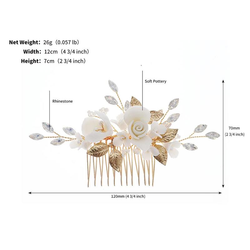 Rhinestone Flower Hairpins Wedding Hair Combs