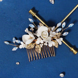 Rhinestone Flower Hairpins Wedding Hair Combs