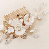 Rhinestone Flower Hairpins Wedding Hair Combs