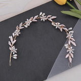 Silver Crystal Flower Headband Tiara for Women