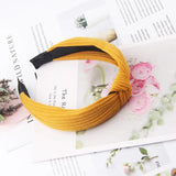 Retro Women Wide Hairband Knitted Cross Knotted Head Hoop Girl Hair Bands Access