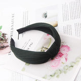 Retro Women Wide Hairband Knitted Cross Knotted Head Hoop Girl Hair Bands Access
