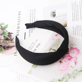 Retro Women Wide Hairband Knitted Cross Knotted Head Hoop Girl Hair Bands Access