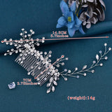 Pearl Wedding Comb Head Jewelry Bride Hair Clips Tiara