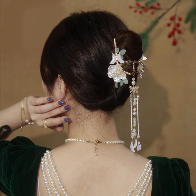 Hanfu Orchid Tassel Hairpin Chinese Style Jewelry