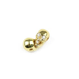 WLYeeS 4pcs Skull Charm Copper beads CZ Metal Spacer Loose beads Jewelry making
