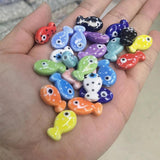 10pcs Fish Shape Ceramic Beads Jewelry Making Spacer DIY Bracelet Necklace