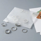 10pcs Frosted Plastic Jewelry Bags 12*10cm Zipper Pull Ring Pouches