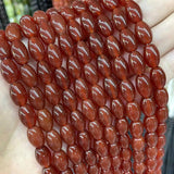 8*12mm Colorful Agates Rice Shape Loose Spacer Beads Jewelry Making DIY