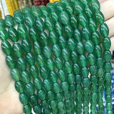 8*12mm Colorful Agates Rice Shape Loose Spacer Beads Jewelry Making DIY