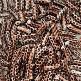 10Pcs Acrylic Curved Tube Beads Leopard Print DIY Jewelry Making Supplies