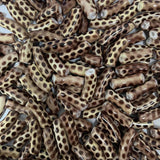 10Pcs Acrylic Curved Tube Beads Leopard Print DIY Jewelry Making Supplies