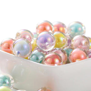 Colorful Acrylic Spacer Beads Round Matte Loose Beads for Jewelry Making