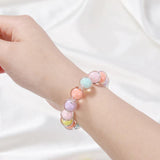 Colorful Acrylic Spacer Beads Round Matte Loose Beads for Jewelry Making