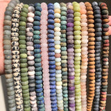 Matte Stone Rondelle Spacer Beads for Jewelry Making
